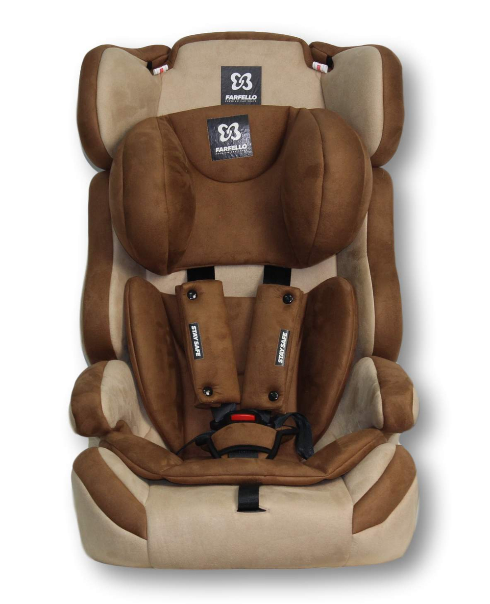Автокресло детское GE-E велюр (коричнево-бежевое (brown+beige))