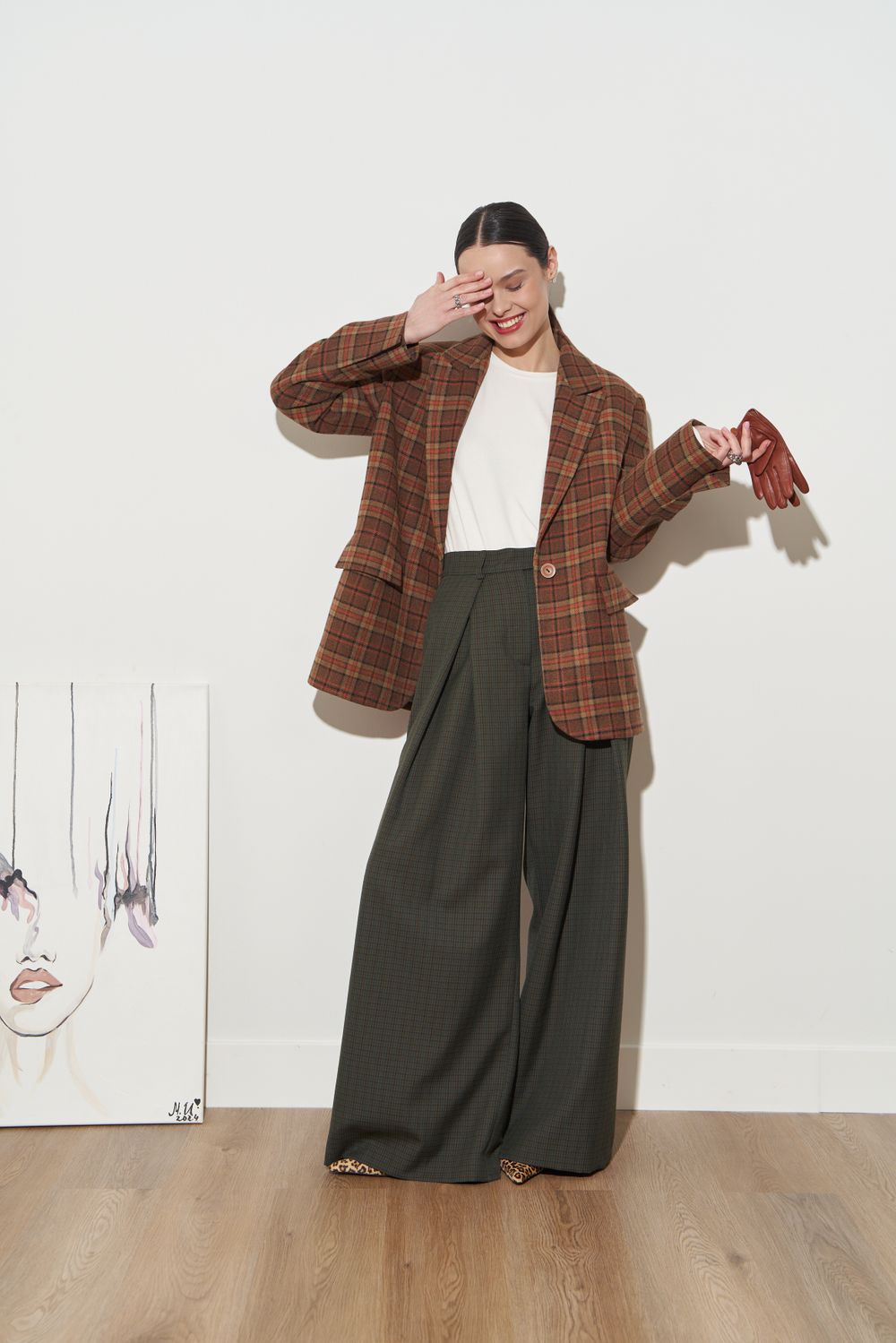 БРЮКИ «ICONIC» В КЛЕТКУ ХАКИ|ТЕМНО-СИНИЙ|КРАСНЫЙ