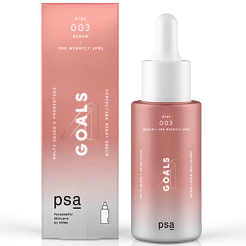 Сыворотка ночная PSA Goals Multi Acids & Probiotics Perfecting Night Serum 30 мл