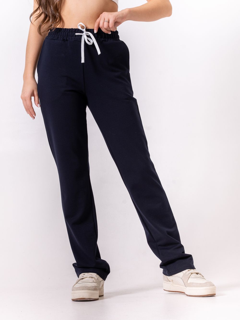 В-25-1 Брюки прямые из футера (УЦЕНКА)