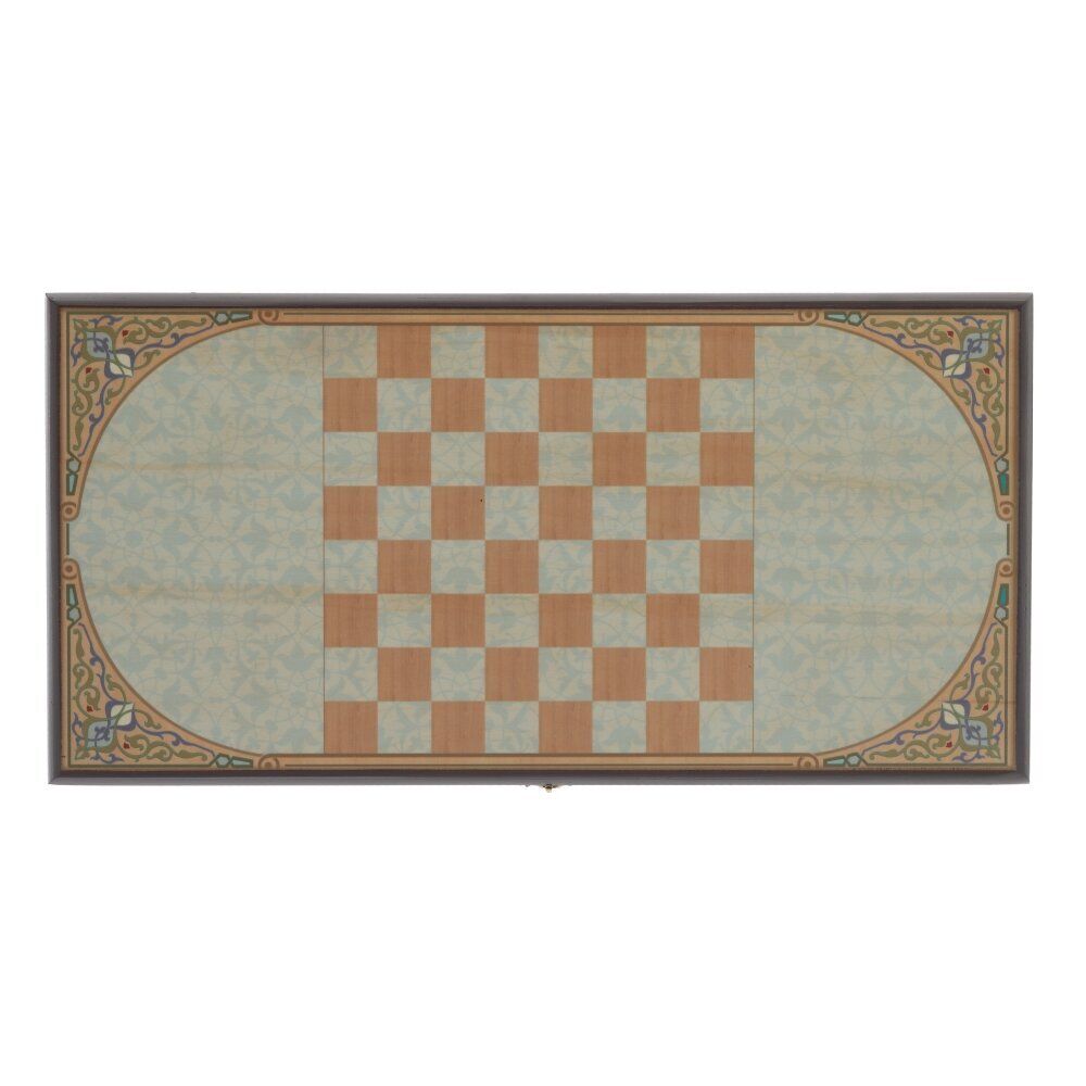 GAEM Игра настольная 2 в 1 ( шашки, нарды) "Белые лошади", L50 W25 H3 см