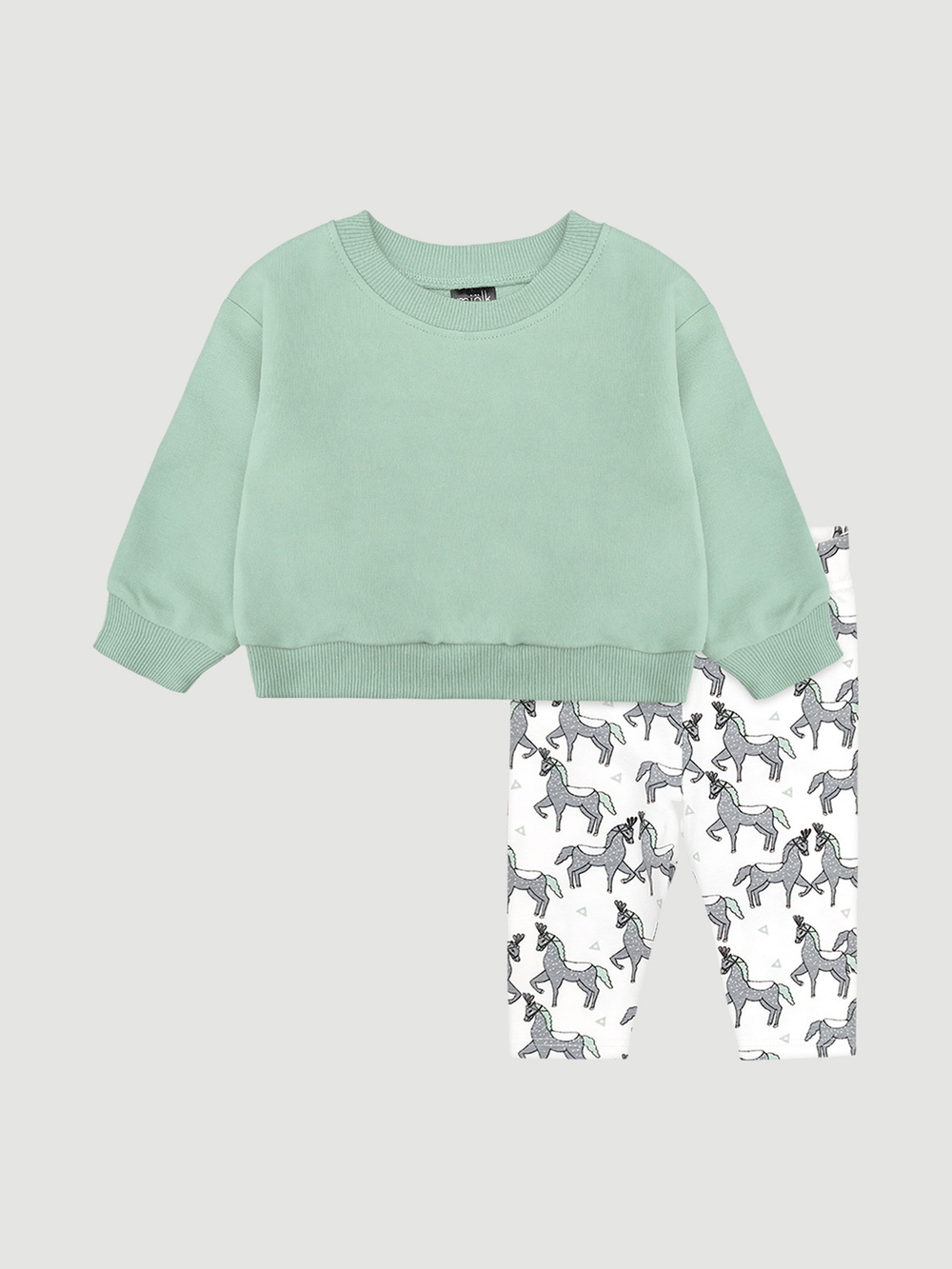 Комплект Mjölk Свитшот Magic Mint/Легинсы Circus