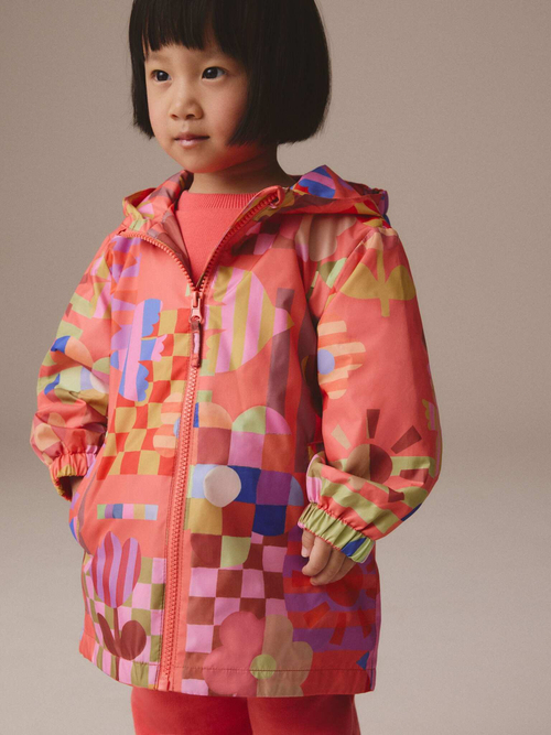 Дождевик с хлопковой подкладкой для девочки Next E25-121, Красный