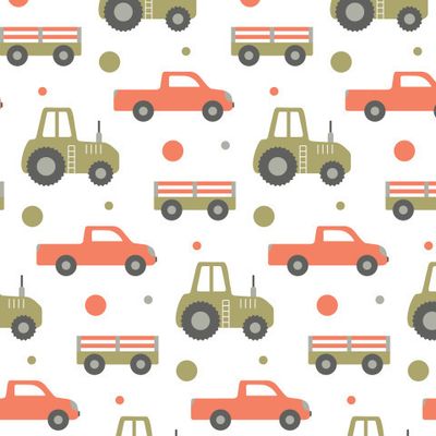 Buy kids fabric farm car tractor white