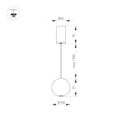 Светильник SP-ELEMENTA-ORB-R100-9W Warm3000 (WH, 39 deg, 230V) (Arlight, IP40 Металл, 3 года) 032765