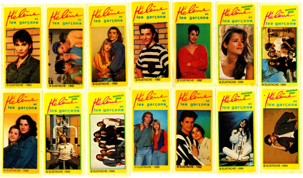 Наклейки 14 штук Helene et les garcons / Элен и ребята. 1992 - 1994 гг. Без повторов