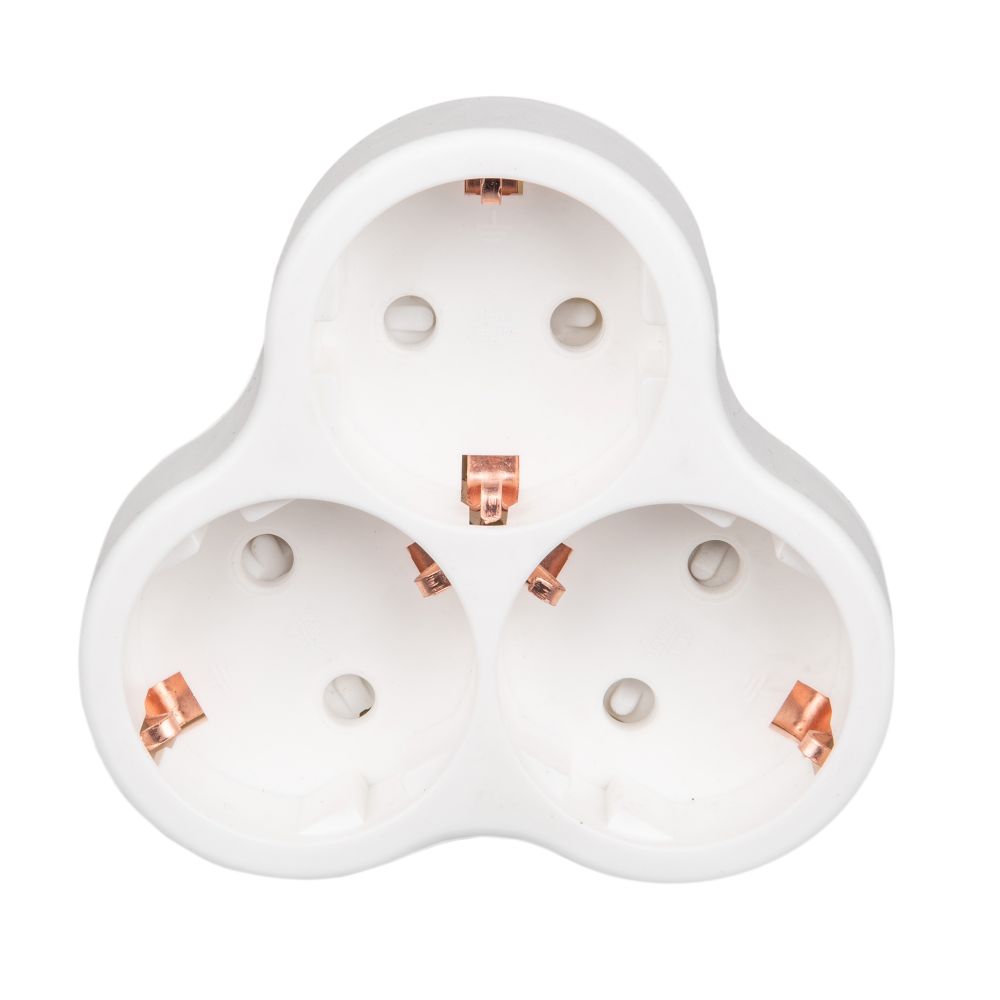 S-GES3-16F WHITE Разветвитель сетевой. с-з. 3 гнезда. 16А. 3500Вт. Белый. ТМ Uniel