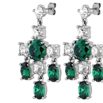 Серьги Dyrberg Kern LEONORA SS EMERALD GREEN / CRYSTAL 430072