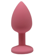 Маленькая нежно-розовая пробка с прозрачным кристаллом (Цвет: розовый с прозрачным)