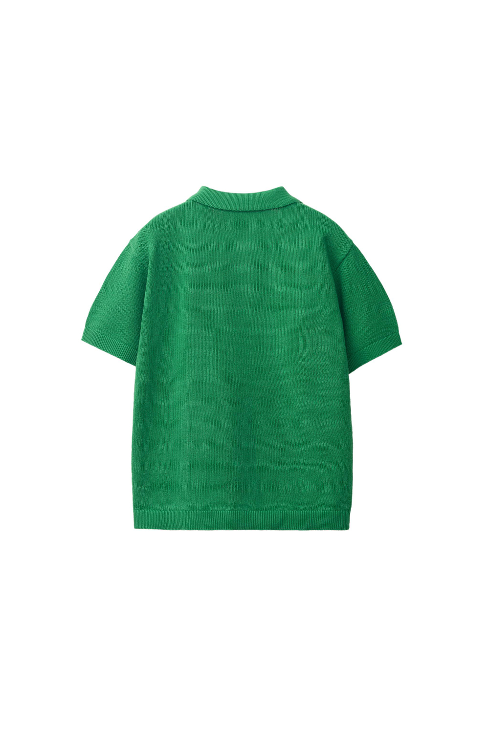 ZARA ОДНОТОННОЕ ПОЛО РЕЛЬЕФНОЙ ВЯЗКИ, ЗЕЛЕНЫЙ