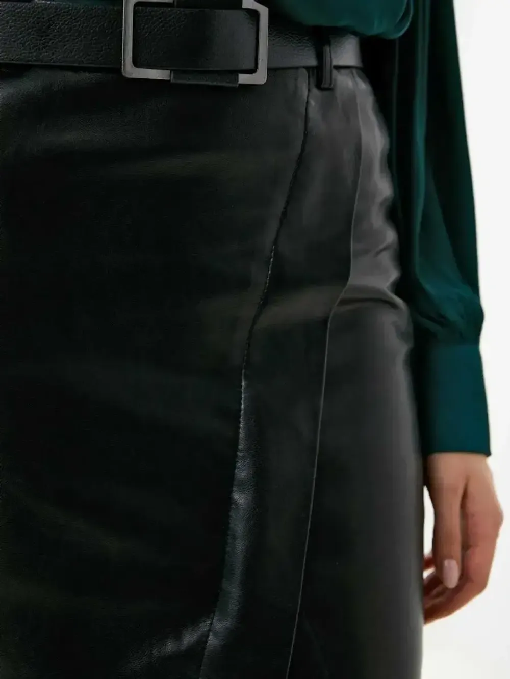 Юбка кожаная