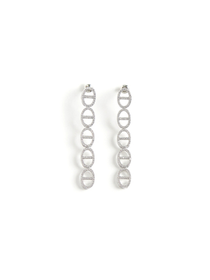 Серьги "Gess shine long" Silver