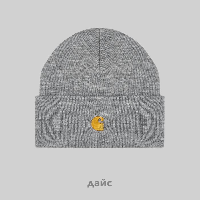 Шапка Carhartt WIP Chase Beanie артикул:I026222_grey_heather - купить в магазине Дайс