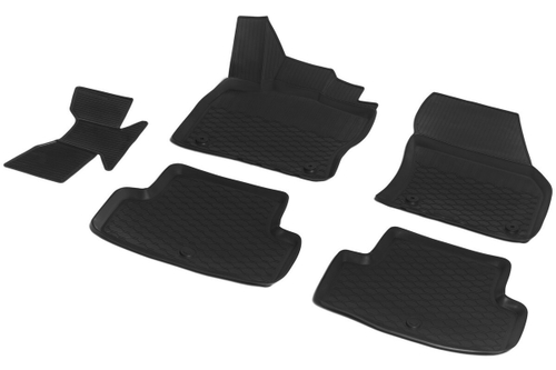 Коврики в салон автомобиля Rival для Skoda Karoq 2020-н.в./Volkswagen Taos 2021-н.в., полиуретан, с крепежом, 5 частей, 15106001