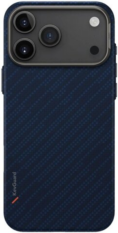 Чехол Uniq Keva Edge Aramid Case MagSafe для iPhone 17 Pro Max, Blue (IP6.9P(2025)-KEVAEDMTBLU)