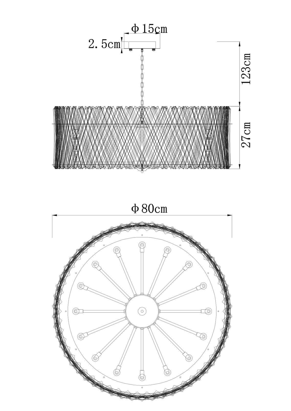 Люстра подвесная Divinare Bivara 7567/18 SP-16