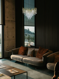 Люстра подвесная Lanbos, 12 ламп Е14, 480 Вт, до 30 кв м, золотая