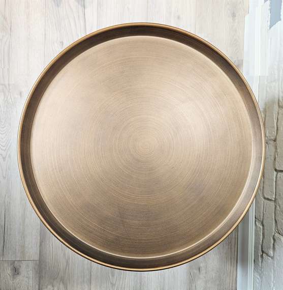 Журнальный столик Hush Leather Plate, Ø48х49 см