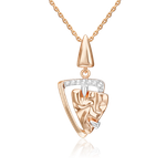 Подвеска «Интрига» из красного золота с натуральными топазами white