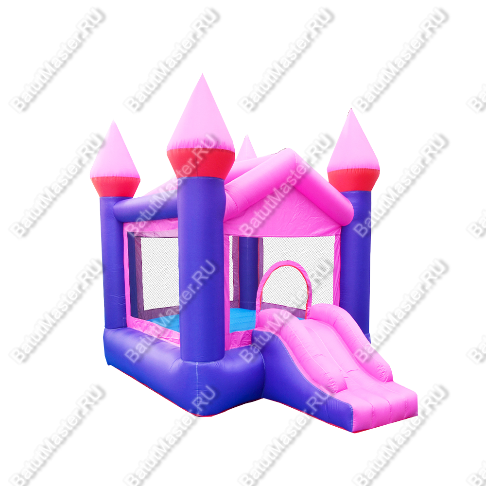 Батут для дачи "Замок маленькой принцессы" размер 5*3,5*2,7 м