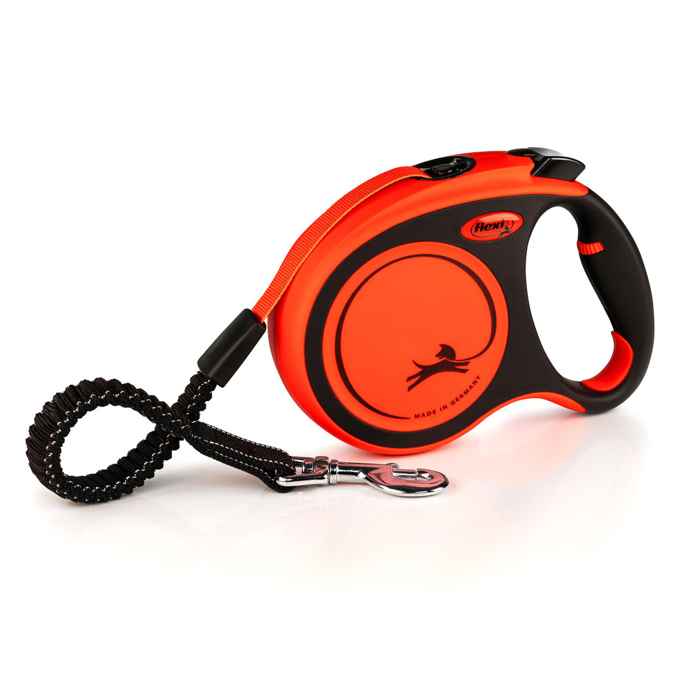 FLEXI XTREME Поводок-рулетка L (65 кг) 5 м, лента, оранжевый