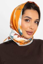 Косынка с подворотом (оранжевая пастель) КП26-23М LT Collection