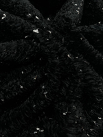 Твид шелк с п/э Herno черный с серебряными вкраплениями