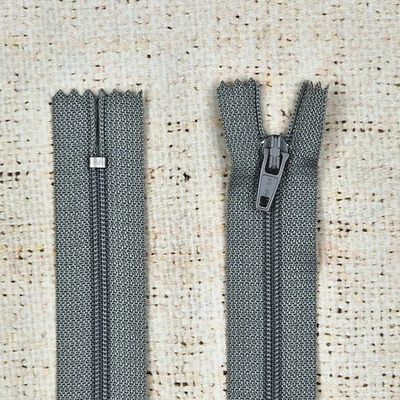 Молния брючная Big автомат Греция, L 20 см, Т3, н/р, серый