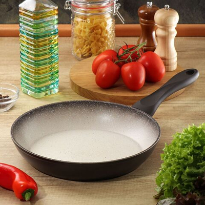 Сковорода алюминий, 26 см, антиприг, Daniks, Ombre, беж-шоколад, FPW-26-SM-AMBR-B, индукц