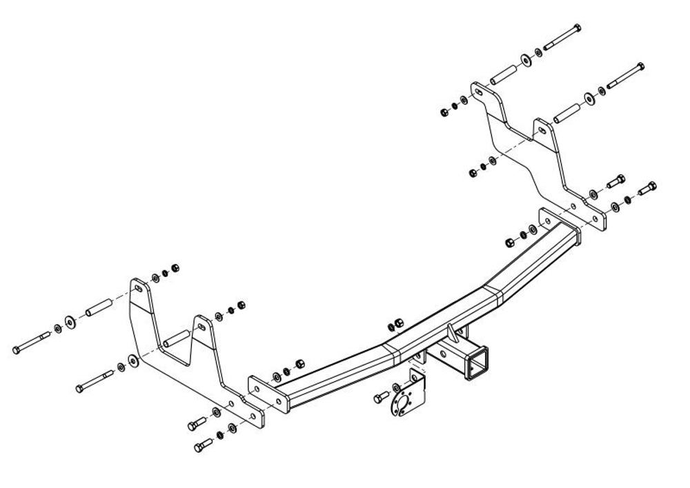 Фаркоп для Renault Dokker 2017-2019 Тип шара: E. Нагрузки: 1200/75 кг, RN 17B