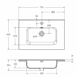 Тумба с раковиной BelBagno KRAFT 70 2C-SO/BB700ETL Bianco Opaco