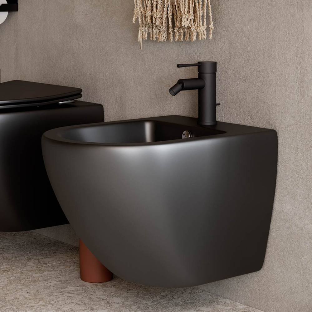 Комплект подвесной безободковый унитаз Ceramica Nova Metropol Rimless с крышкой-сиденьем CN4002MB, черный матовый + инсталляция Grohe Rapid SL 38775001 4 в 1 с кнопкой смыва