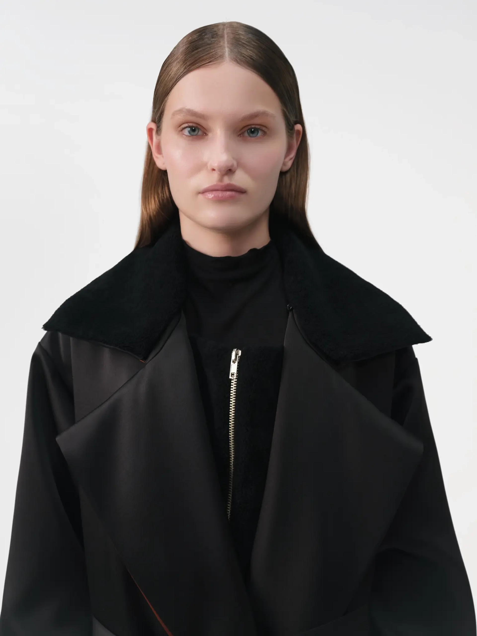 Тренч черный OLA OLA