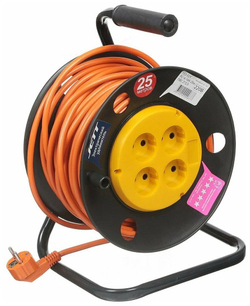 Удлинитель на катушке ПВС 2х2,5 / 4 розетки "Джетт" 50м