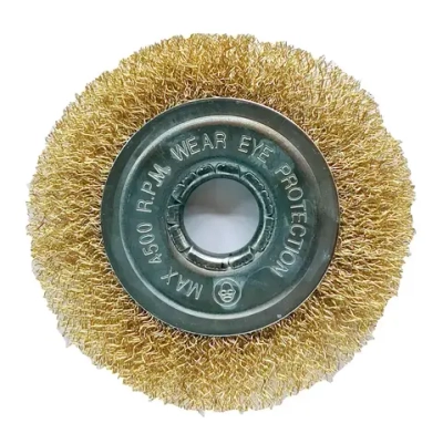 Кордщетка радиальная, плоская из омедненной стальной проволоки 0,3 мм, диаметр 115 мм, посадка 22,5 мм
