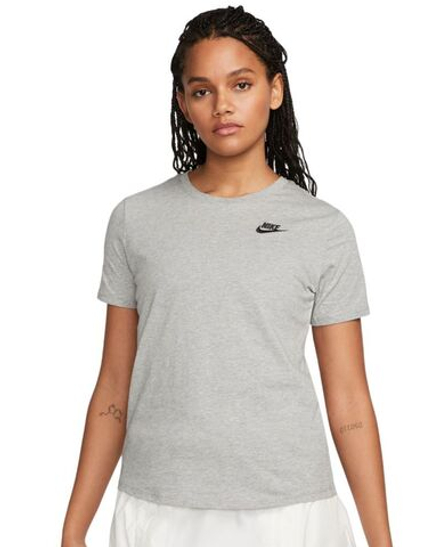Женская теннисная футболка Nike Sportswear Club Essentials - dark grey heather/black