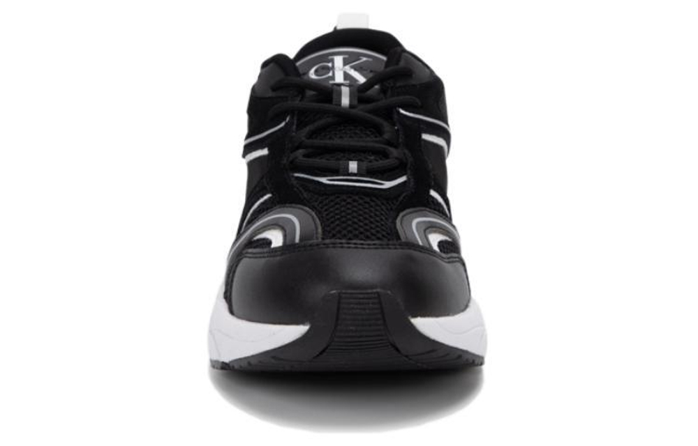 CK/Calvin Klein cow split leather trend low-cut life casual shoes men's black and white