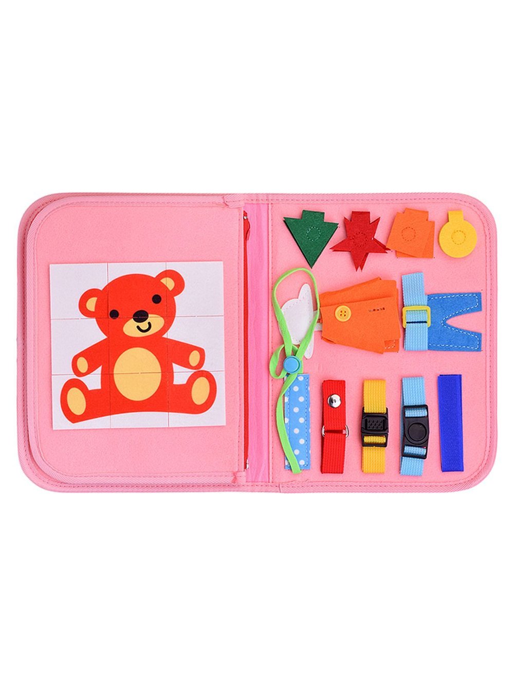Бизиборд Развивай-ка в розовой сумочке