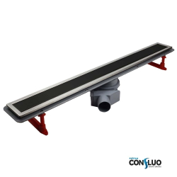 Душевой лоток Pestan Confluo Premium Black Glass Line 450