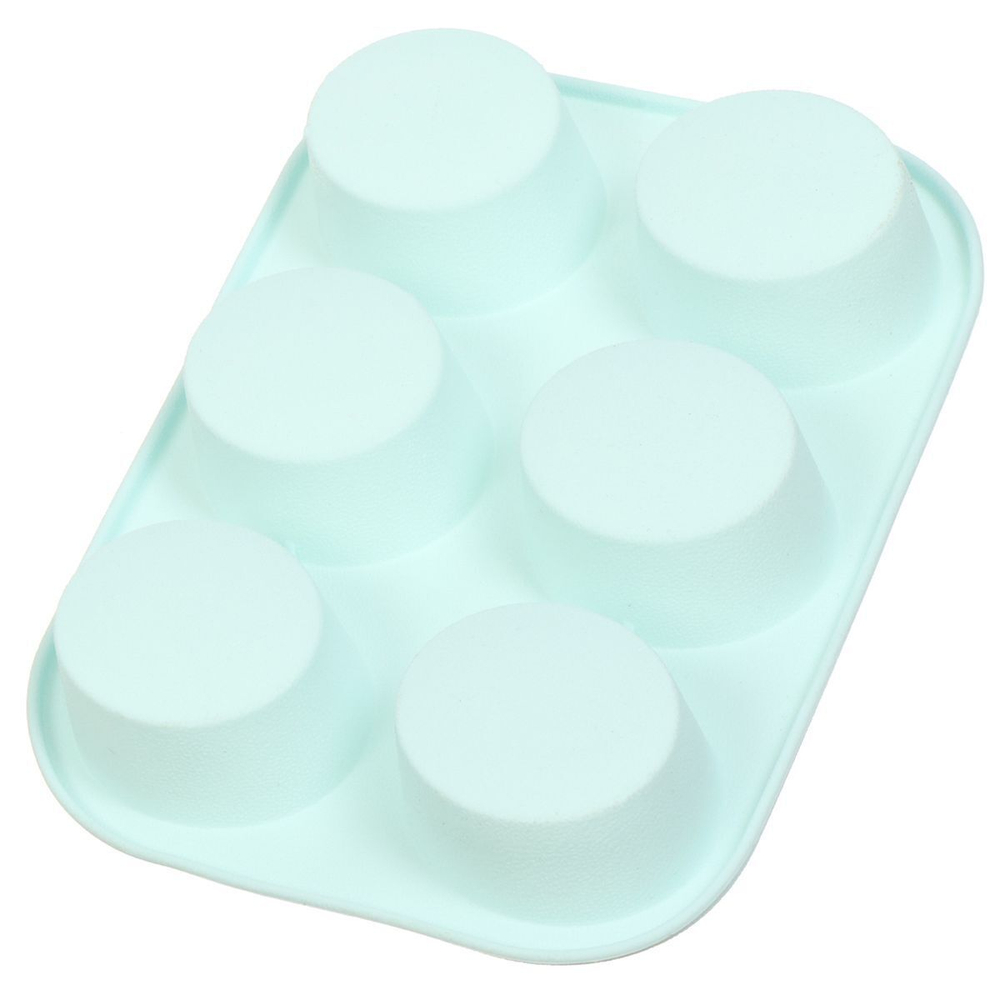 Форма для выпечки силикон, 17.5х17х3 см, прямоуг, 6 кексов, Daniks, Квантум, Y4-5171