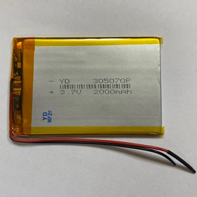 Аккумулятор универсальная 305070p 3,7v Li-Pol 2000 mAh (3*50*70 mm)