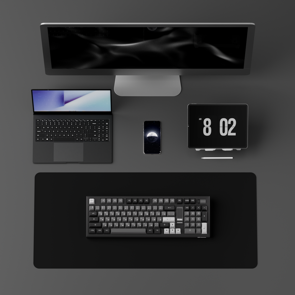 AKKO 5098B, Black&Sliver with Screen 3 Modes RGB Hot Swap V3 Piano Pro switches,ASA profile keycap