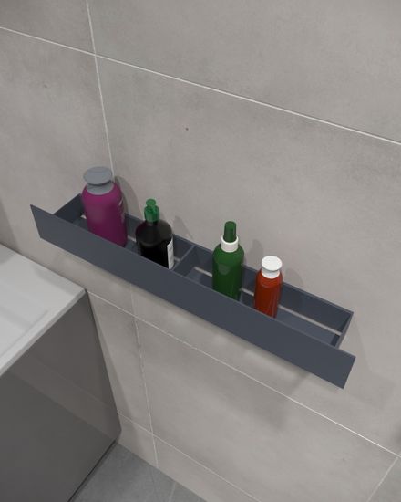 Полка-органайзер с двумя секциями Loco 60 (графит)