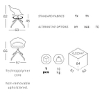 Кресло офисное с обивкой Scab Design Lady B Pop, черный, зеленый