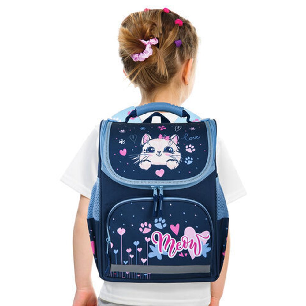 Ранец ПИФАГОР BASIC, с эргономичной спинкой, "Little friend", 35х28х18 см, 270684