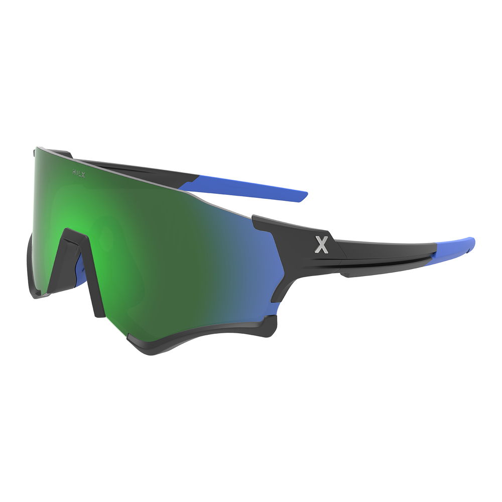 Спортивные очки HILX Revok / Matt Black Blue / Green Lens