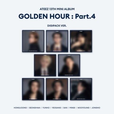 (ПРЕДЗАКАЗ) Альбом ATEEZ - GOLDEN HOUR : PART.4 13th Mini Album DIGIPACK 8 Version SET