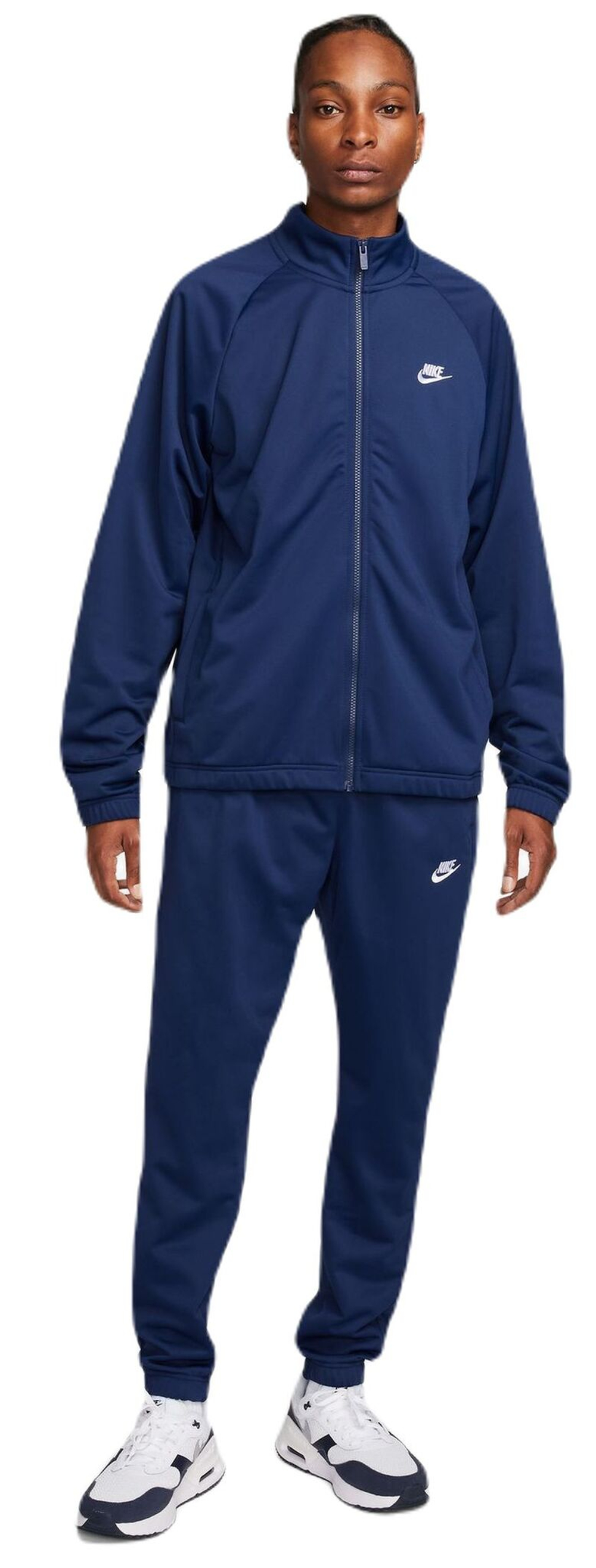 Мужской теннисный костюм Nike Club Sportswear Sport Casual Track Suit - midnight navy/white