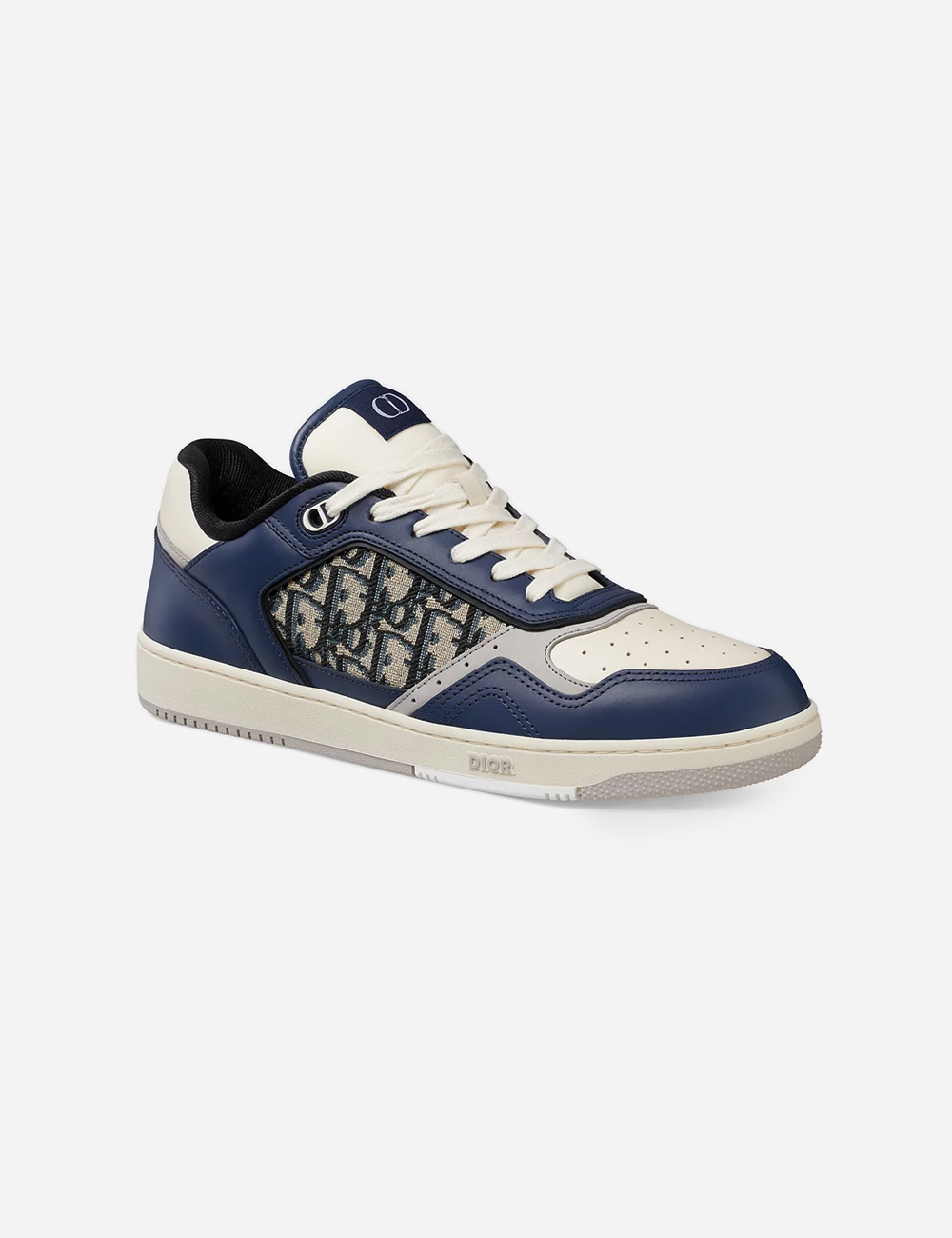 Кроссовки Dior B27 Uptown Low-Top Sneaker "Blue, Cream and Dior Gray Smooth Calfskin with Beige and Black Dior Oblique Jacquard"