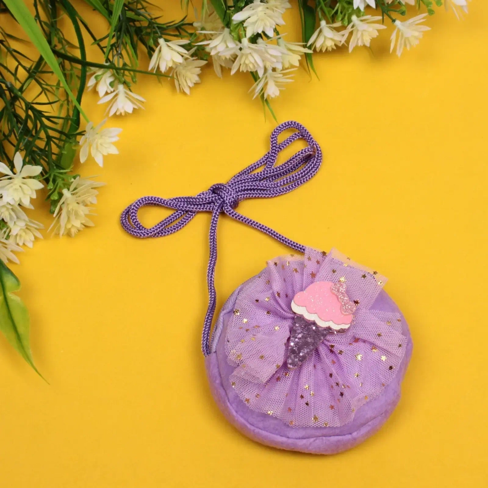 Сумочка детская «Little Fairy - Мороженое», цвет розовый, малиновый, сиреневый, 9см